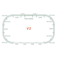 KATO N DC Gleis Unitrak Variationsset V2, Rampen und Kastenbr&uuml;cke