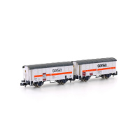 Hobbytrain N DC 2er Set Bahnbauwagen K3 SERSA, Ep.V