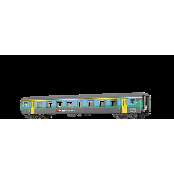 Brawa N DC Personenwagen EW II, A, 1. Kl., Papagei, neue Beschriftung SBB CFF FFS
