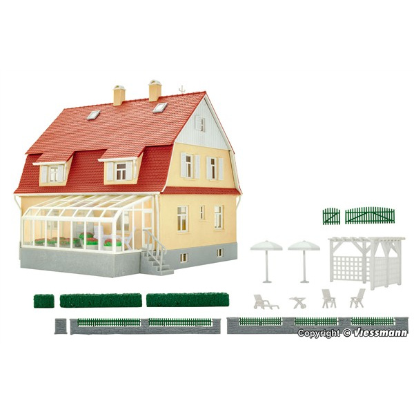 Kibri H0 Wohnhaus mit Wintergarten