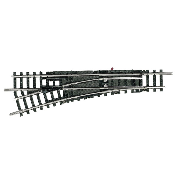 Minitrix N Weiche links 15&deg; R4, 112,6 mm, Handantrieb