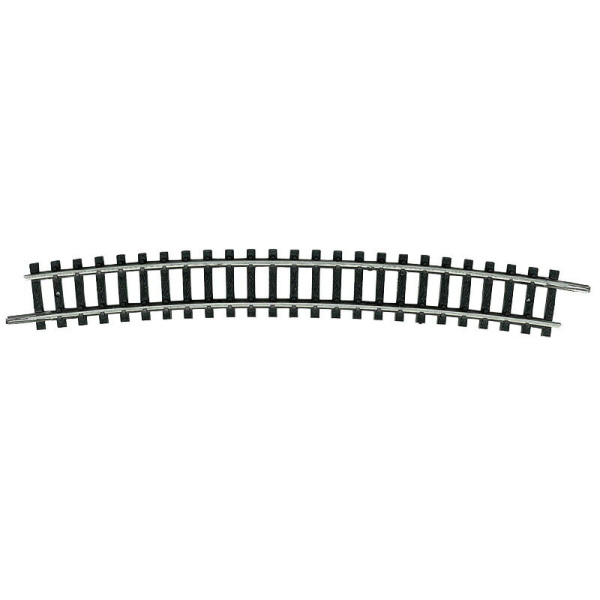 Minitrix N DC Gleis gebogen, R5, 492,6mm, 15&deg;