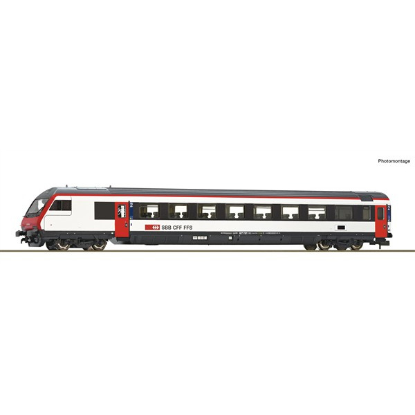 Fleischmann N Steuerwagen 2. Kl, Typ EW IV, SBB, schwarz/weiss, rot