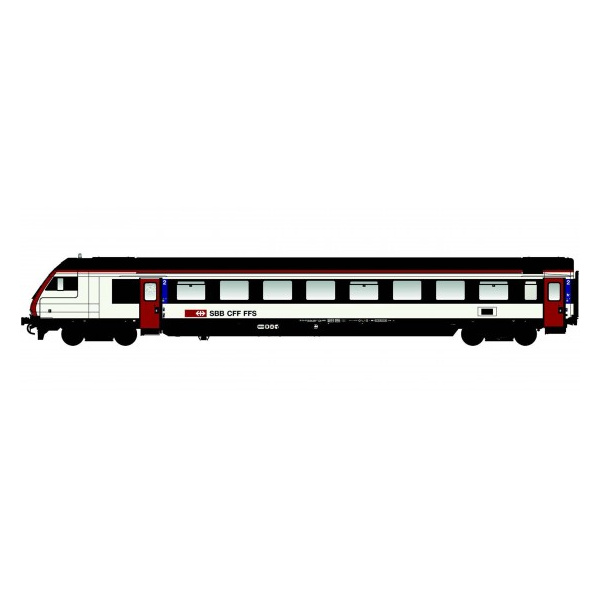 L.S. Models H0 AC Steuerwagen Bt, SBB, 2. Kl., weiss/schwarz