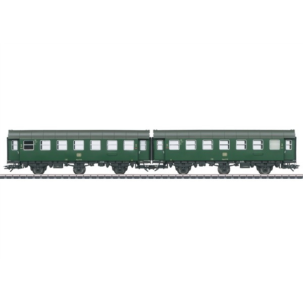 M&auml;rklin H0 AC Personenwagen 2er-Set Umbauwagen, DB, gr&uuml;n, Innenbeleuchtung