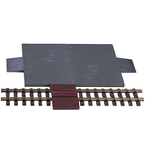 PIKO G Grundplatten-Set Bahnsteig Kopfsteinpflaster - Bsetzistei