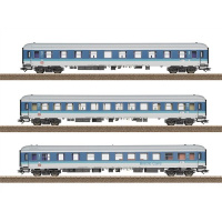 Trix H0 DC Personenwagen-Set InterRegio DB, weiss/hellblau/blau