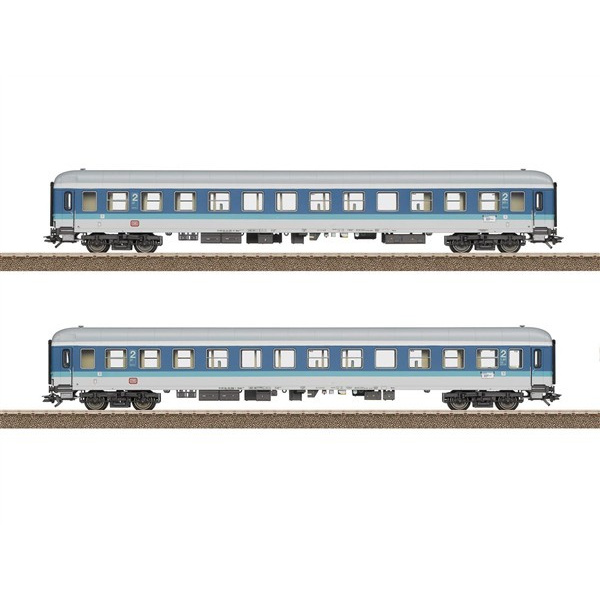 Trix H0 DC Personenwagen-Set InterRegio DB, weiss/hellblau/blau