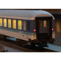 Trix H0 DC Personenwagen-Set InterRegio DB, weiss/hellblau/blau