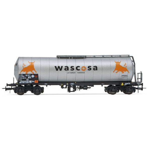 Rivarossi H0 DC, F-WASCOSA, 4-achsiger Kesselwagen Fuerza Naranja