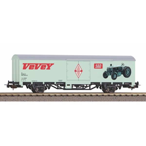 PIKO H0 DC Gedeckter G&uuml;terwagen "Vevey"