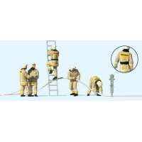 Preiser H0 Feuerwehr beim L&ouml;schangriff, moderne...