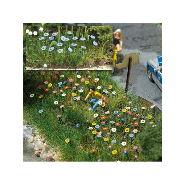 BUSCH H0 Dahlien, 120 Blumen