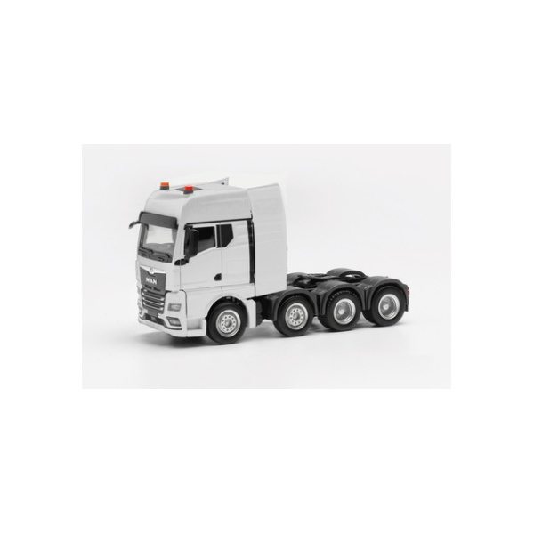 Herpa H0 MAN TGX GX Schwerlastzugmaschine 4-achs (luftgefedert, 8x4), wei&szlig;