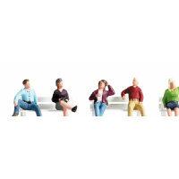 NOCH H0 Reisende sitzend, 6 Figuren