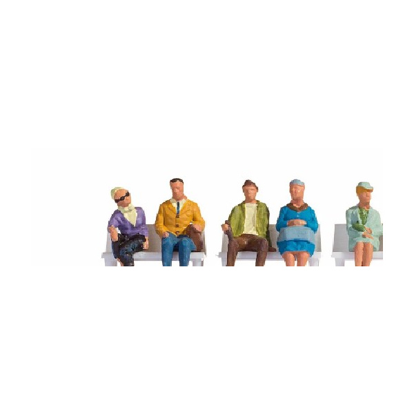 NOCH H0 Reisende sitzend, 6 Figuren