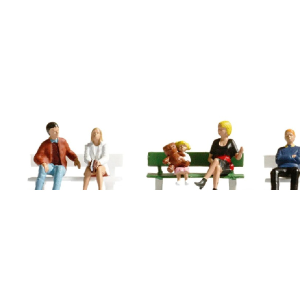 NOCH H0 Reisende sitzend, 6 Figuren