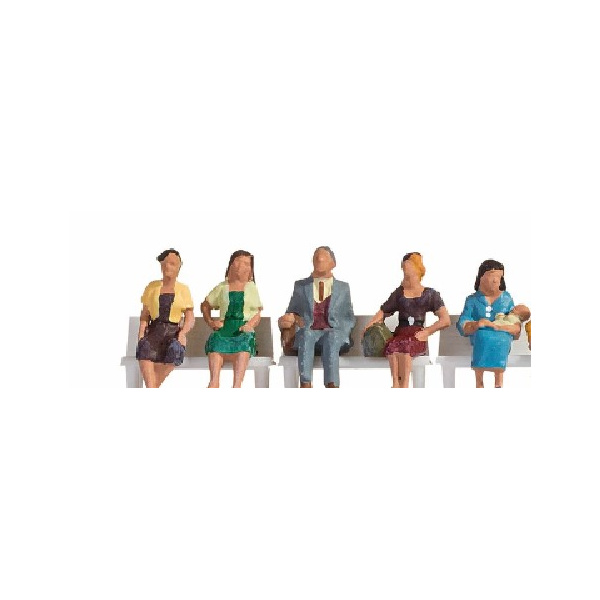 NOCH H0 Reisende sitzend, 6 Figuren