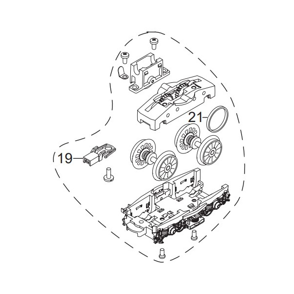 M&auml;rklin H0 AC Treibgestell vorne (Schleifer) zu Re 420