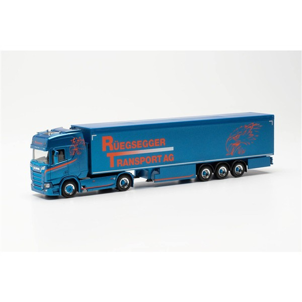 Herpa H0 Scania CR 20 HD Schubboden-Sattelzug "R&uuml;egsegger"