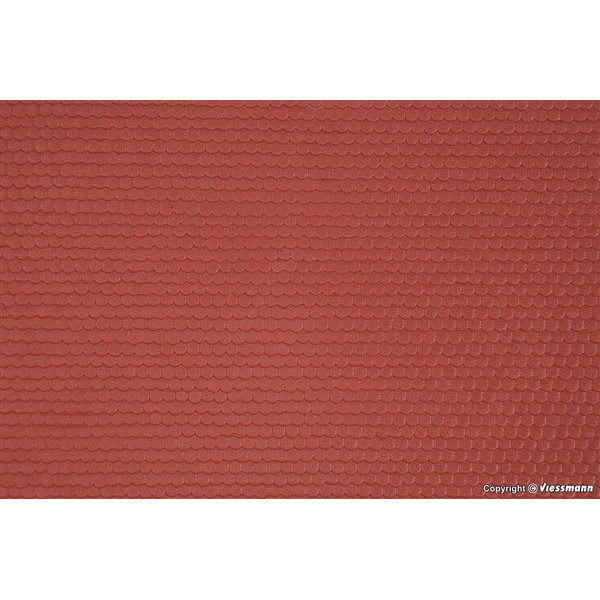 Kibri H0 Biberschwanzdachplatte mit Firstziegel, L ca. 20 x B 12 cm