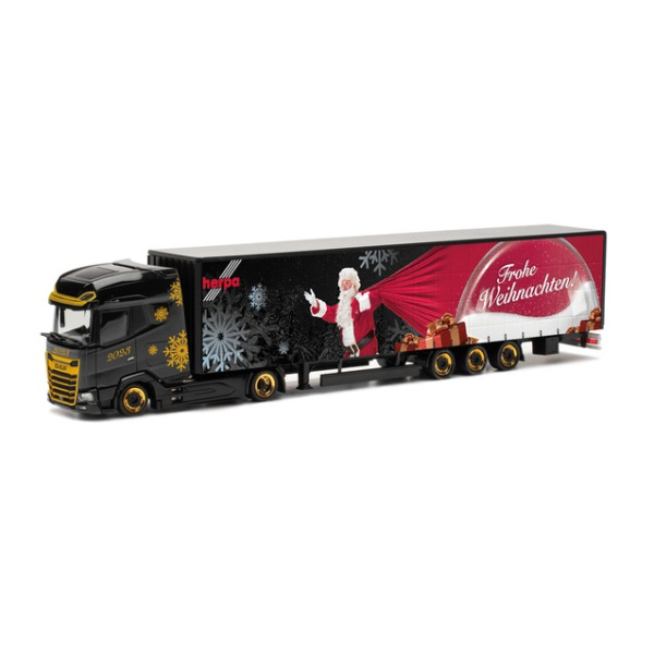 Herpa H0 DAF XG+ 15 Meter Lowliner-Sattelzug "Herpa Weihnachtsmodell 2023"