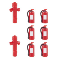 Faller H0 6 Feuerl&ouml;scher und 2 Hydranten