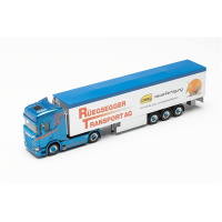 Herpa H0 Scania CR 20 HD Schubboden-Sattelzug "R&uuml;egsegger/Calag"