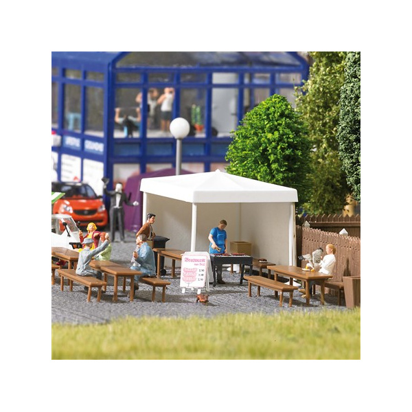 BUSCH H0 Bratwurst-Grillstand