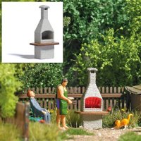BUSCH H0 Grillkamin mit Glut