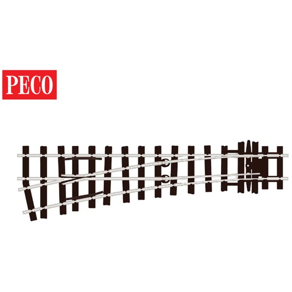 Peco 0e Weiche links 12&deg;, Radius 610mm, Code 100