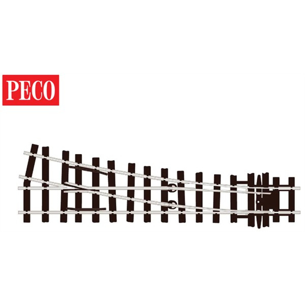 Peco 0e Weiche rechts 12&deg;, Radius 610mm, Code 100