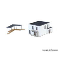 Kibri H0 Kubushaus Lina mit Terrasse - Polyplate Bausatz