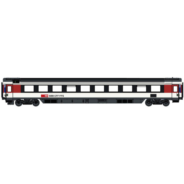 L.S. Models H0 DC Schnellzugwagen Bpm, SBB, EC, 2. Kl., Design Ep. VI