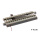 TilligBahn H0m DC Gleis mit Bettung gerade, grau, Entkuppler, 83mm