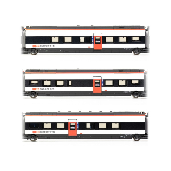 PIKO H0 DC Erg&auml;nzungsset 1 zu Triebzug RABe 501 011, "Thurgau", SBB, Giruno, 3-teilig