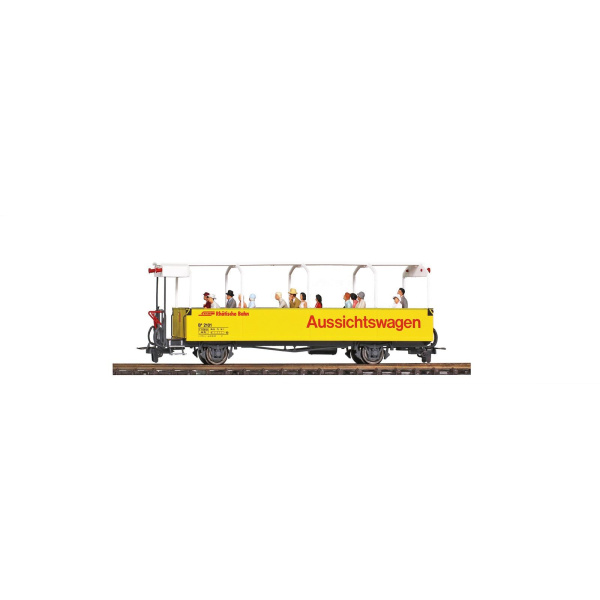 BEMO H0m Personenwagen B 2101 RhB, offener Aussichtswagen mit Figuren