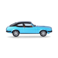 Herpa H0 Ford Capri II mit Vinyldach, miamiblaumetallic
