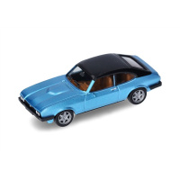 Herpa H0 Ford Capri II mit Vinyldach, miamiblaumetallic