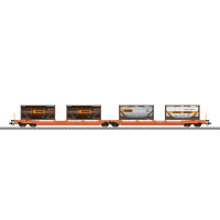 Trix H0 DC Doppel-Taschenwagen Sdggmrss "Bertschi"