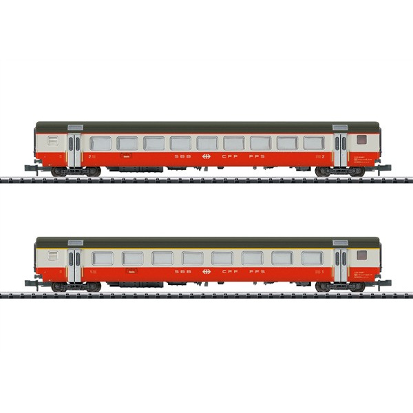 Minitrix N DC Wagen-Set Swiss Express SBB, 2-teilig