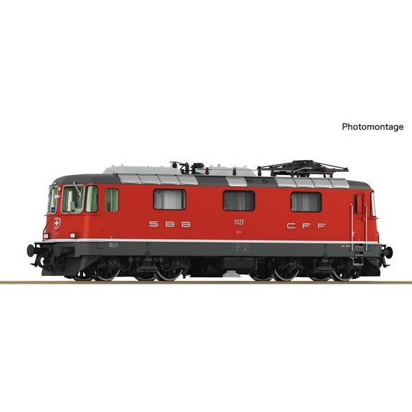 Roco H0 DC Elektrolokomotive Re 4/4 II 11127, SBB, rot, analog