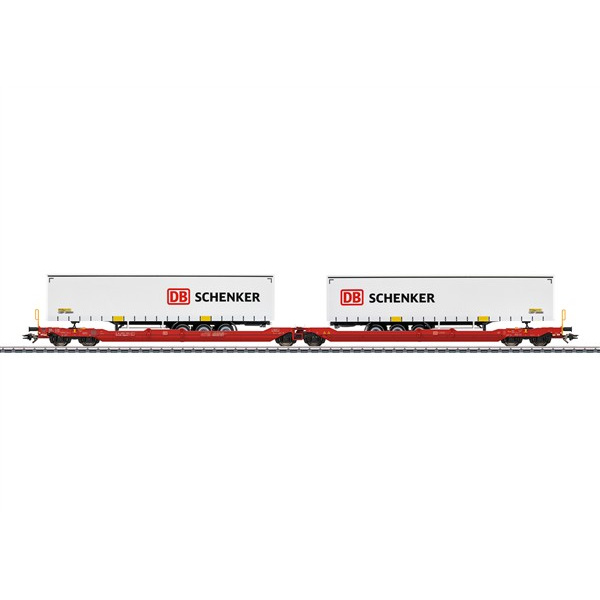 M&auml;rklin H0 AC Doppel-Taschenwagen Sdggmrss 738 "DB Schenker"