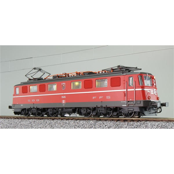 ESU H0 AC/DC Elektrolokomotive Ae 6/6 11416 "Glarus", SBB, rot, 1997, digital Sound
