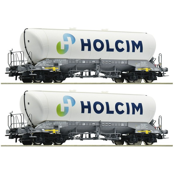 Roco H0 DC 2-tlg. Set: Silowagen, Holcim