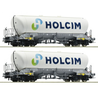 Roco H0 DC 2-tlg. Set: Silowagen, Holcim