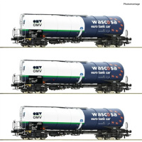 Roco H0 DC 3-tlg. Set: Kesselwagen, Wascosa/OMV