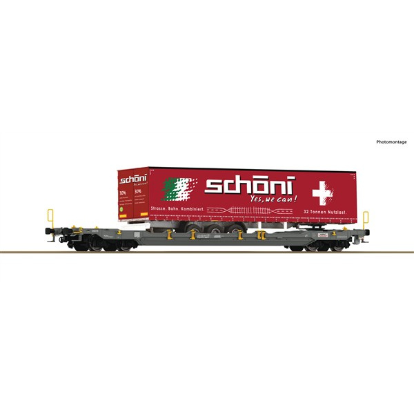 Roco H0 DC Taschenwagen T5, Hupac "Sch&ouml;ni"