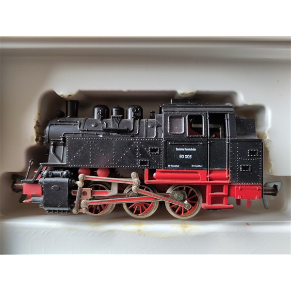 Fleischmann H0 DC Dampflokomotive BR 80 005, DB, analog, Occasion