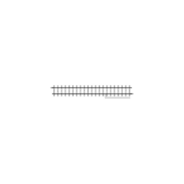 BEMO H0m Code 83 Anschlussleis gerade, 162,3 mm